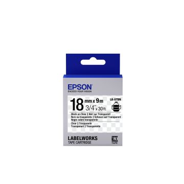 Epson LabelWorks LK-5TBN - Zwart op doorschijnend