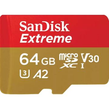 SanDisk Extreme microSDXC V30 64GB - Flashgeheugenkaart