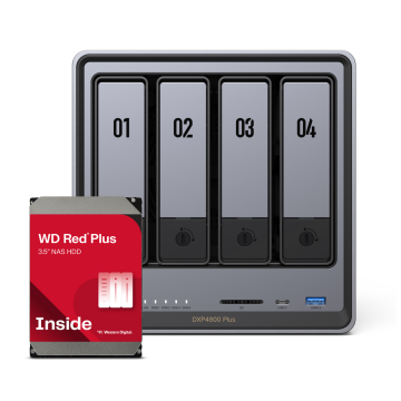 UGREEN NASync DXP4800 Plus - 4x WD Red Plus 4TB HHD