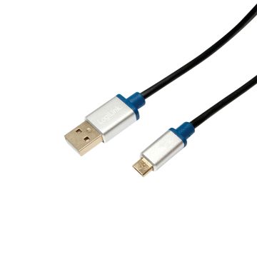 Logilink Premium Verbindungskabel 2.0,A->Micro-B ST/ST 1m bk