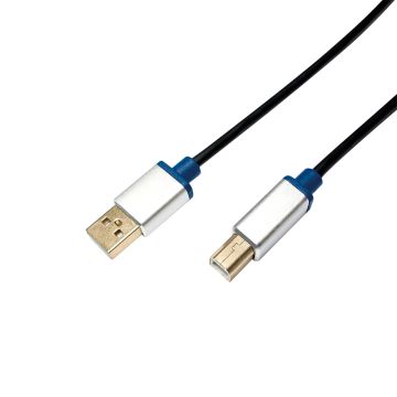 Premium USB 2.0 Verbindungskabel, USB-A->USB-B ST/ST,2m bk
