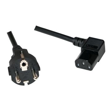 Logilink stroomkabel CEE7/7 stekker auf C13 verloop stekker, 3m zwart