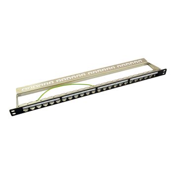 Logilink Keystone Patchpanel 19",24 Module,0.5HE,leer, zwart.
