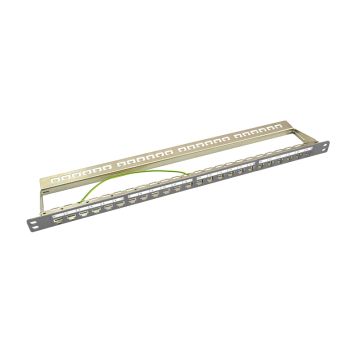 Logilink Keystone Panel 0.5U, 24 Ports, Geschirmt, grijs