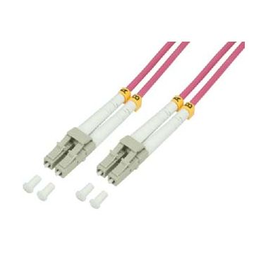 LogiLink Glasfaser Patchkabel OM4 50/125Á LC-LC 75m roze