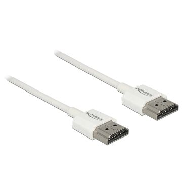 DELOCK HDMI-Kabel HighSpeed Ethernet A->A 4K 3D 2,00m weiß
