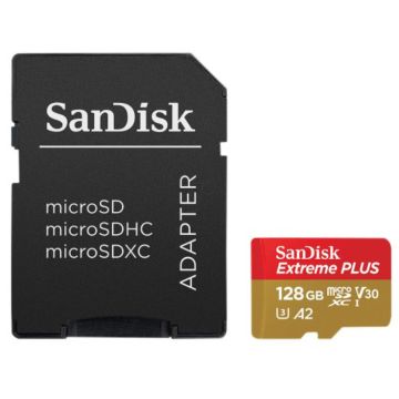SanDisk Extreme PLUS microSDXC V30 128GB - Flashgeheugenkaart