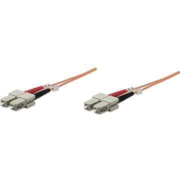 Intellinet LWL aansluitkabel SC/SC 10m Multimode OM1 oranje