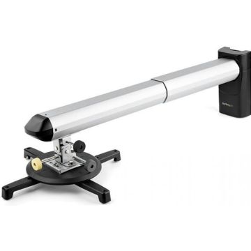 StarTech.com Universal Projector Wall Mount, Projector Mount supports Short & Ultra Short Throw Projectors up to 33lb (15kg), TiltSwivelRotate, Adjustable height 16.5" to 27.7" from Wall - In-wall Cable Routing (PROJWALLMNT)