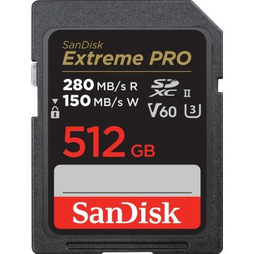 SanDisk Extreme PRO SDXC V60 512GB - Flashgeheugenkaart