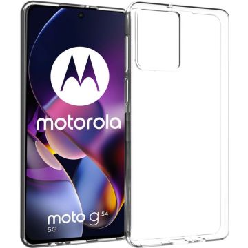 Accezz Clear Backcover Motorola Moto G54 - Transparant