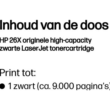 HP 26X - Tonercartridge