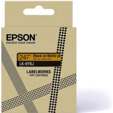 Epson LabelWorks LK-6YBJ - Zwart op mat geel