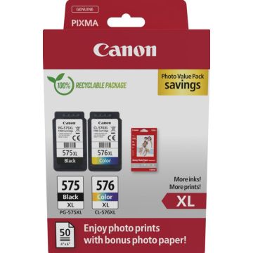 Canon PG-575XLCL-576XL Photo Paper Value Pack - 2