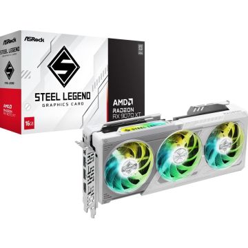 ASROCK AMD Radeon RX 9070 XT Steel Legend - Videokaart