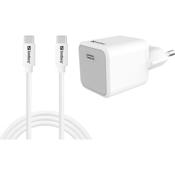 USB-C AC Charger +USB-C<gt/>C 1M
