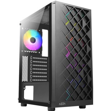 Behuizing AZZA Midi ATX Spectra 280B tempered Glass ARGB