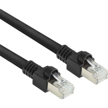 CAT7 S/FTP PUR BLACK 0.50M. 1 stk