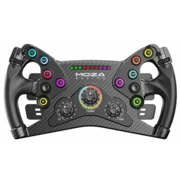 MOZA KS Formula Steering Wheel - GT‑style 300 mm - RGB knoppen - magnetische paddles - voor PC - zwart