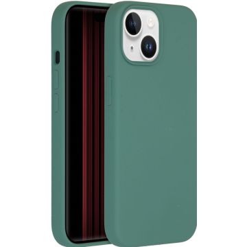 Accezz Liquid Silicone Backcover iPhone 15 - Donkergroen