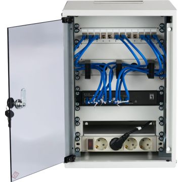 EFB 10" Wandgehäuse 9HE Tiefe 300mm 1-teilig RAL7035