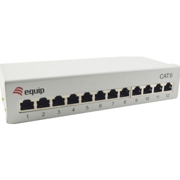 Equip Patchpanel 12x RJ45 Cat6 Desktop grijs
