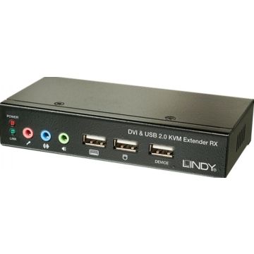 Lindy Cat5 KVM Extender Classic DVI USB Audio, 50m