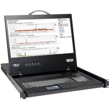 Eaton Tripp Lite series 16-Port Rack Console VGA KVM Switch w 19" LCD 1U TAA - KVM-schakelaar
