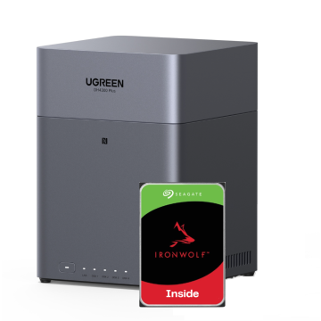 UGREEN NASync DH4300 Plus - NAS‑server + 4x 4TB Seagate IW HDD