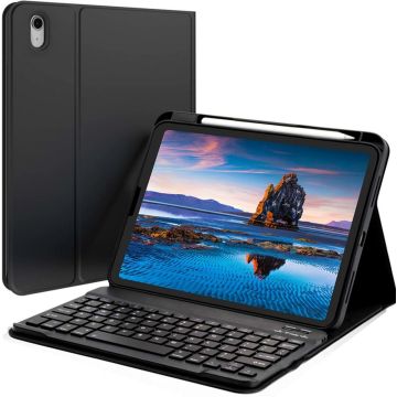 Accezz QWERTY Bluetooth Keyboard Bookcase iPad 10 (2022) 10.9 inch - Zwart