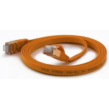 Wantec Patchkabel FTP CAT6 q=1,6x6,5mm 0,25m oranje