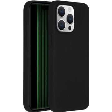 Accezz Liquid Silicone Backcover iPhone 15 Pro Max - Zwart