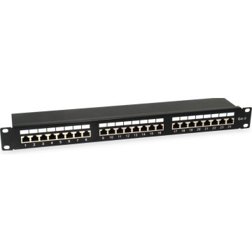 Equip Patchpanel 24x RJ45 Cat6 19"" 1HE zwart
