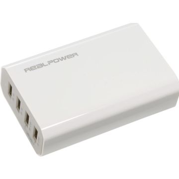 RealPower 4-Port USB desk charger