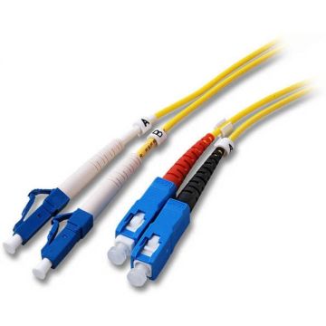 Glasvezel LC/SC 9/125Âµ 7.5m OS2 LSZ Geel