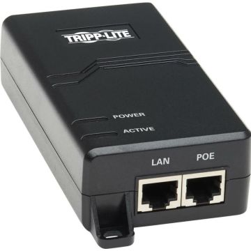 Eaton Tripp Lite Series Gigabit PoE+ Midspan Active Injector - IEEE 802.3at802.3af, 30W, 1 Port, International Power Cords