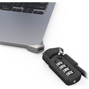 Compulocks Ledge Lock Adapter for MacBook Air 15" M2-M4 with Combination Cable Lock Silver - Beveiligingskit voor systeem
