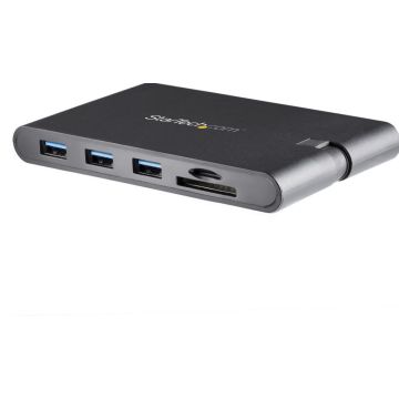 StarTech.com USB C Multiport Adapter, USB Type-C Mini Dock with HDMI 4K or 1080p VGA Video, 100W PD Passthrough, 3x USB 3.0, Gigabit Ethernet, SD & MicroSD Card Reader, USB 3.0 Adapter - USB C HDMI Travel Dock (DKT30CHVSCPD)