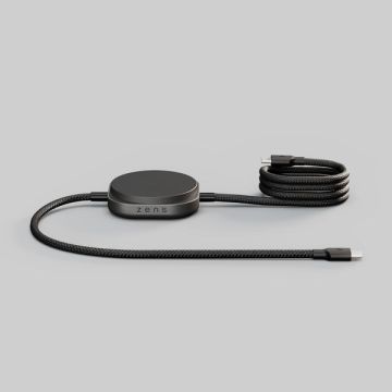 Zens USB C - C cable 1.5 mtr 240W with Qi2 charger Black