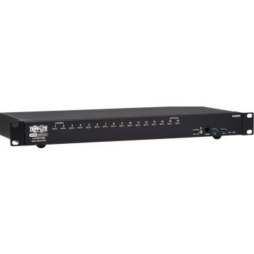 Eaton Tripp Lite series 4K HDMIUSB KVM Switch 16-Port - 4K 60 Hz VideoAudio, USB Peripheral Sharing, 1U Rack-Mount