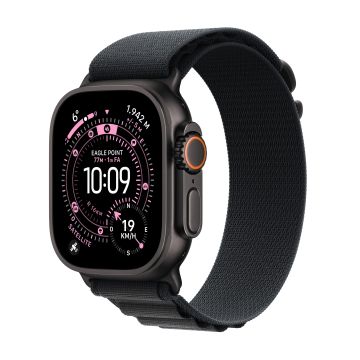 Apple Watch Ultra 3 GPS + Cellular Alpine-bandje S, Zwart - Smartwatch