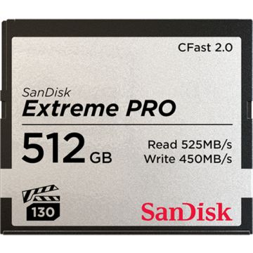 SanDisk Extreme PRO CFast 2.0 512GB - Flashgeheugenkaart