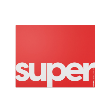 Superglide Glass v3 L Type-S Red - Muismat