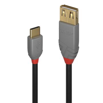 Lindy Adapterkabel USB 2.0 Type C an A Anthra Line 0.15m