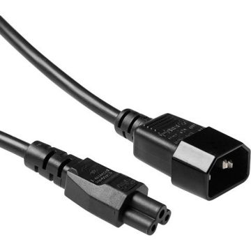 230V aansluitkabel C14 - C5 zwart. Lengte: 0,50 m. Eenh. 1 stk
