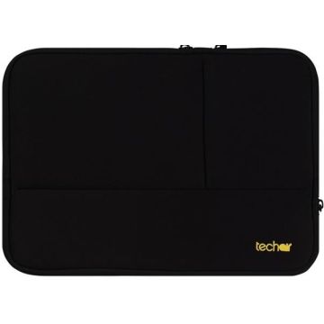 techair Slipcase Neopren zwart 15,6"" m.Zusatzfach voor Zub.