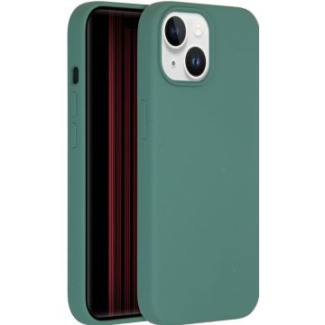 Accezz Liquid Silicone Backcover met MagSafe iPhone 15 - Donkergroen