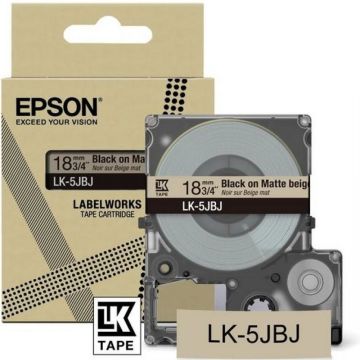 Epson LabelWorks LK-5JBJ - Zwart op mat beige
