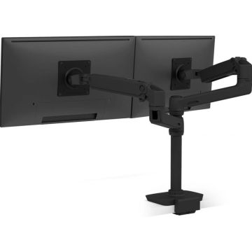 Ergotron LX - Bevestigingskit (2 armen, basis, 2 paalmoffen, 2 extensies, 13"-paal, C-klem voor bovenmontage laag profiel 18-25 mm)