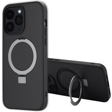 Accezz Ring Stand Backcover met MagSafe iPhone 14 Pro Max - Zwart
